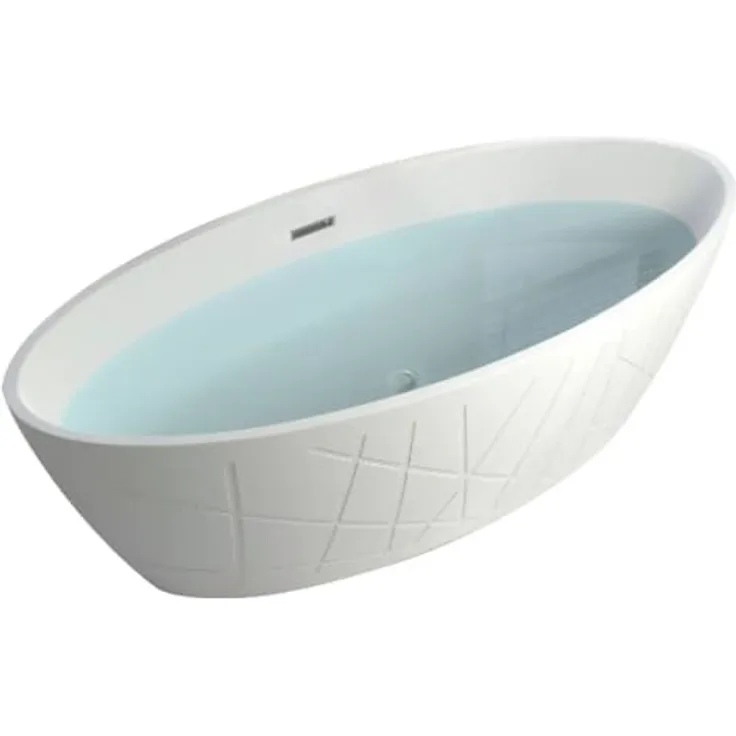 Sanotechnik Badewanne Manhatten, freistehend, 170x80,6x60cm, modernes Design für luxuriöses Wellnesserlebnis