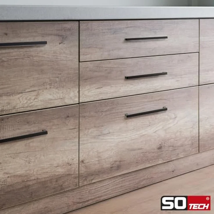 SO-TECH Möbelgriff BLACKLINE IX, schwarzer matt Bügelgriff, 10 Stück mit Bohrlochabstand 160 mm – Bild 4