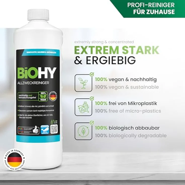 BiOHY Allzweckreiniger 10 Liter Kanister - Effektiver Allzweckreiniger für alle Oberflächen – Bild 3