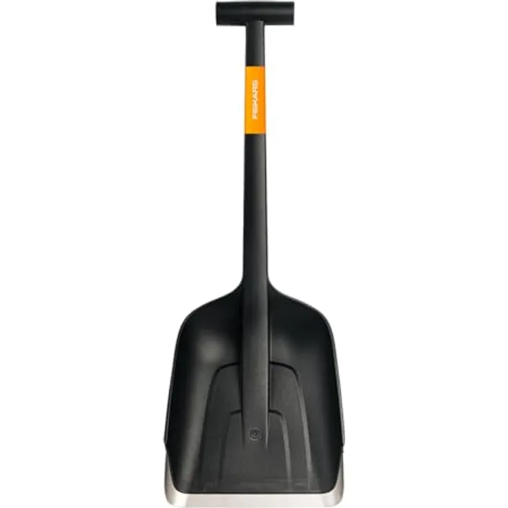 Fiskars Autoschaufel Schild-B.217mm H.240mm T-Griff, leicht und kompakt mit Stahlkante für Schnee und Eis