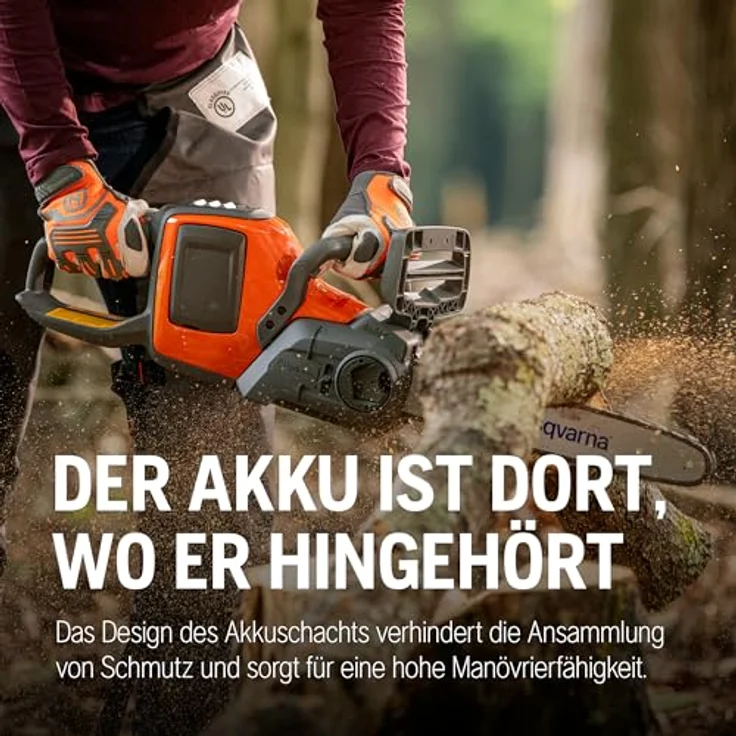 Husqvarna® Akku-Kettensäge "225i", 35 cm Schienenlänge mit Akku und Ladegerät, saveE™ Sparmodus, trägheitsausgelöste Kettenbremse – Bild 6
