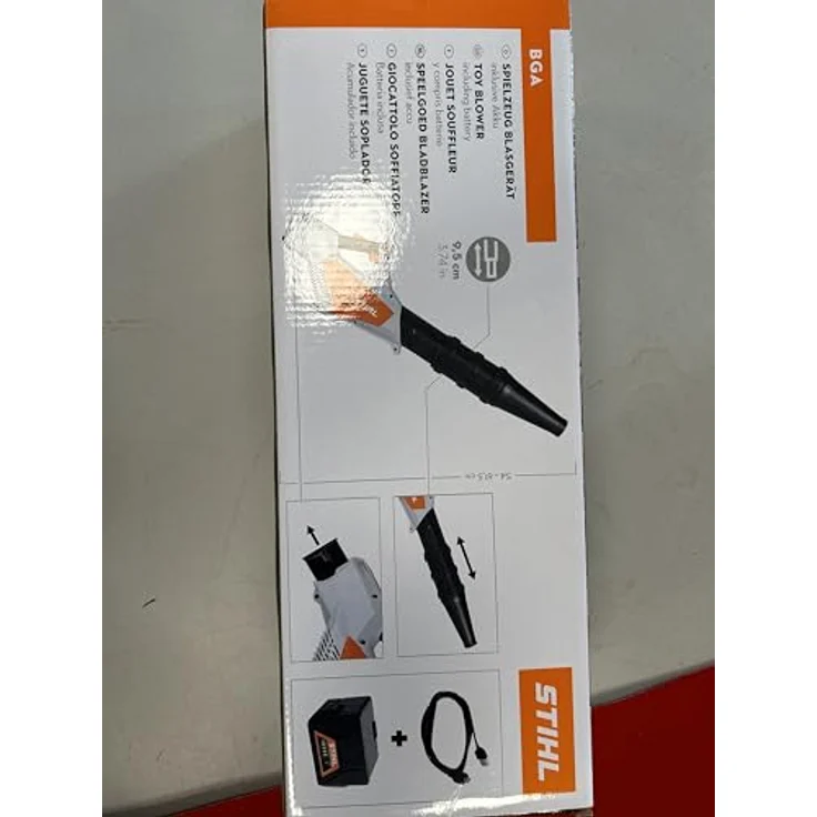 Stihl Blasgerät, akkubetriebenes Spielzeug mit drei Längeneinstellungen und kindgerechter Blasfunktion, inklusive USB-Ladekabel – Bild 5