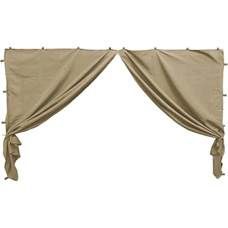 2 Seitenteile mit RV 300x195cm für Pavillons 3x3m Seitenwand Beige RAL 1001 – Bild 4