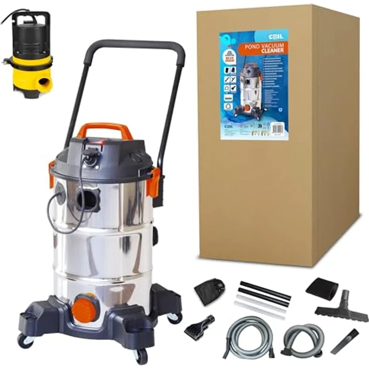 COIL Teichschlammsauger mit 35l Tank, 18 KPa Saugleistung, 1400W Motor und 600W Entwässerungspumpe – Bild 5