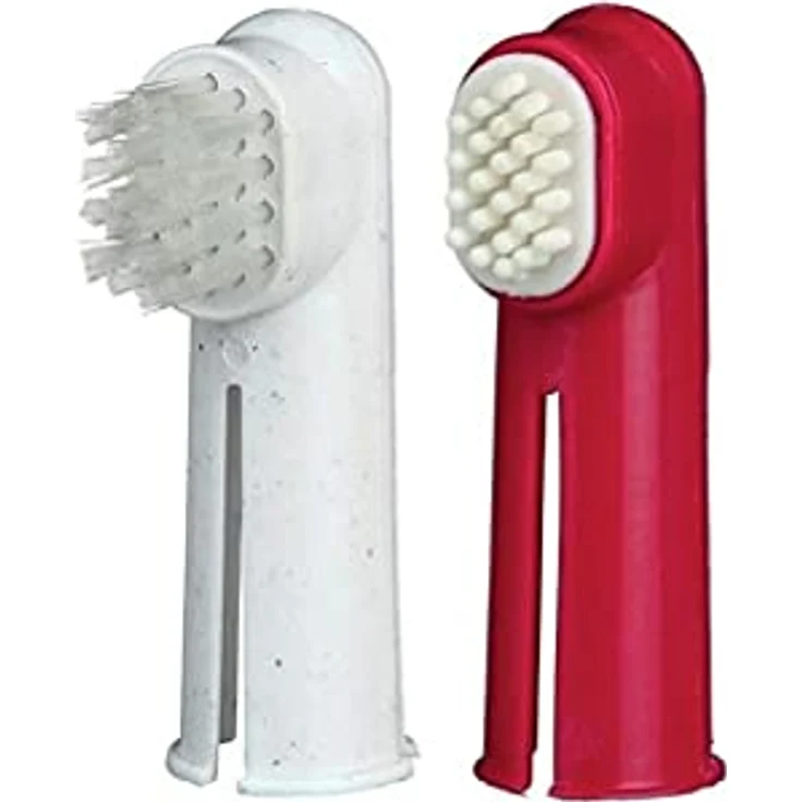 TRIXIE Zwei Zahnbürste Set für Hunde und Katzen 6 cm – Bild 1