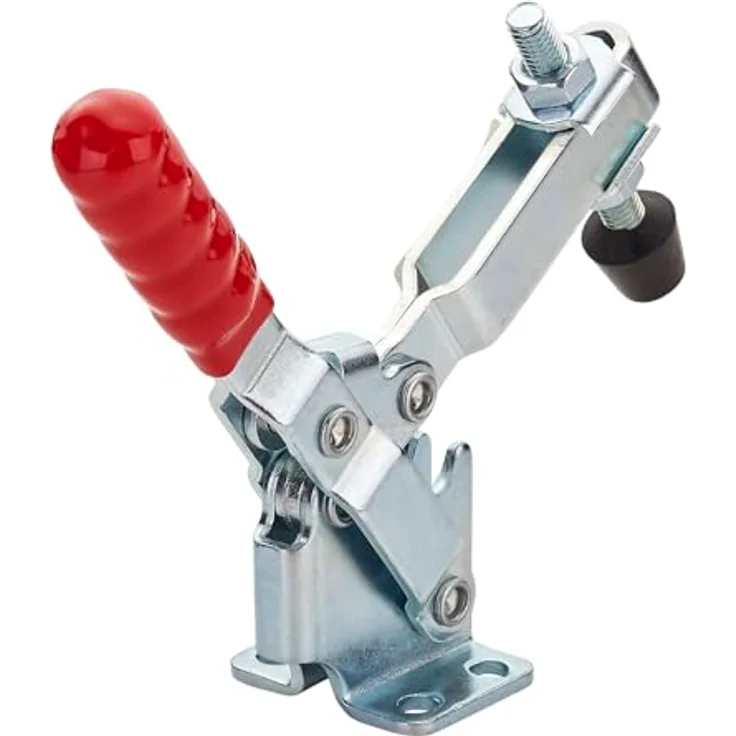 So-tech Kniehebelspanner Kniehebelklemme mit Haltekraft bis zu 227 kg, 100° Balkenwinkel, roter Griff – Bild 3