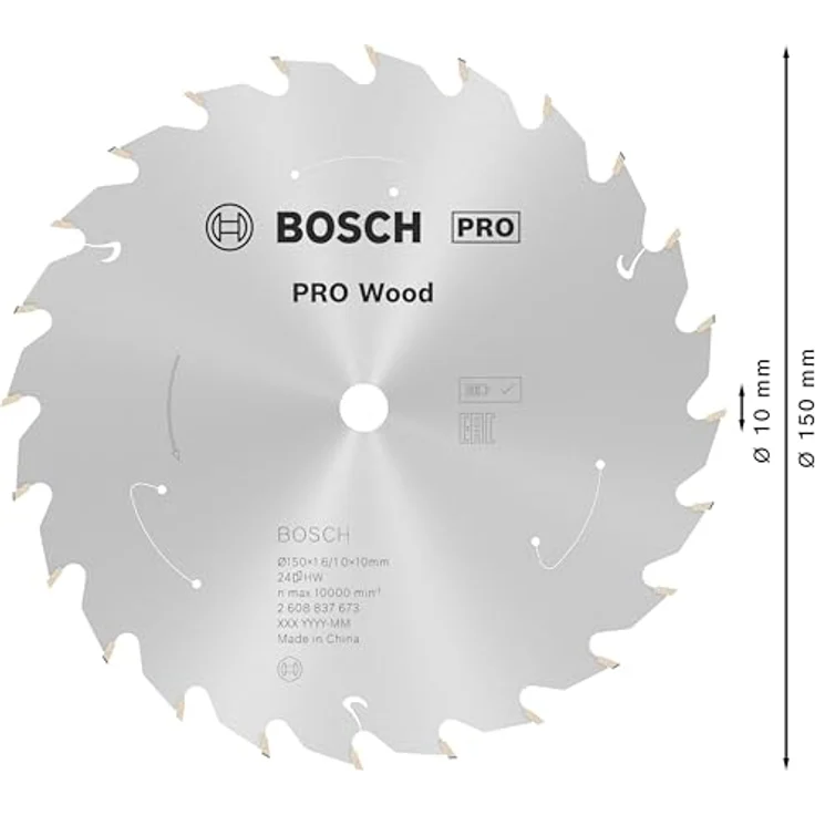 Bosch Professional Kreissägeblatt Standard for Wood (Holz, 150 x 10 x 1,6 mm, 24 Zähne, Zubehör Akku Kreissäge) – Bild 3