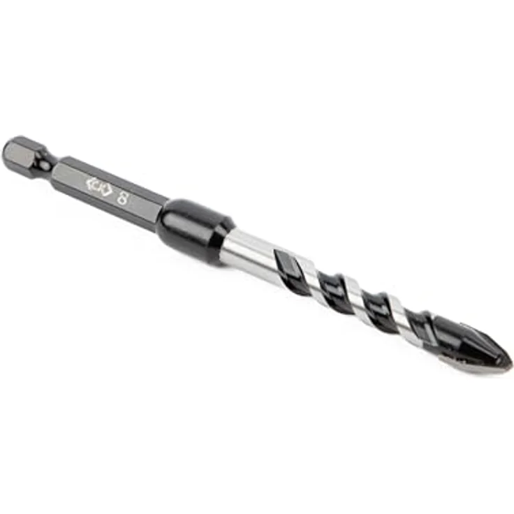 C.K Tools Vorteck HD Stein und Fliesenbohrer 8mm x 105mm, schlagfeste Hartmetall-Pfeilspitze, 1/4 Zoll Hex Quick Lock Schaft für Ziegel, Beton und Keramik – Bild 2