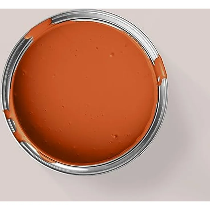 MissPompadour Wandfarbe Orange mit Goldfisch, abwaschbare, scheuerbeständige Wandfarbe mit hoher Deckkraft, 2,5 L, wasserbasiert – Bild 2