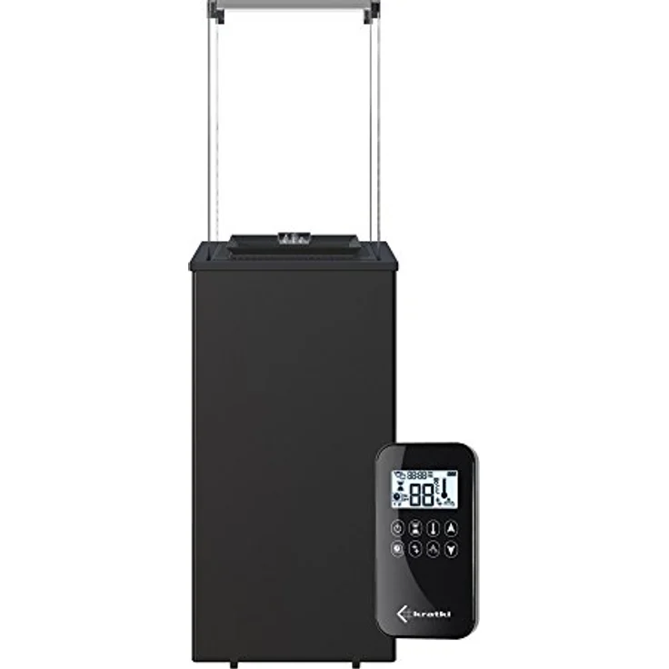 KRATKI Gaskamin Patio Mini | 4-8,2kW | 1366x427mm | Stahl | Fernbedienung | Gasfeuerstelle für Terrassen & Garten | Outdoorkamin in Schwarz – Bild 3