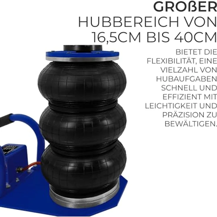 Monster Shop Pneumatischer Wagenheber 3,5T Kurzer Tragegriff 40cm Hubhöhe Rangierwagenheber, robust pulverbeschichteter Stahlrahmen – Bild 5
