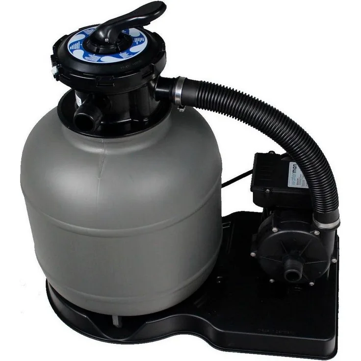 KWAD Sandfilteranlage Eurostar, Pumpenleistung 6 m³/h, Filterleistung 4 m³/h, grau/schwarz, für Pools bis 20.000 Liter