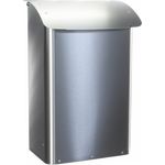 Wand-Briefkasten Safepost 14 Briefkasten Edelstahl Sicherheits-Briefkasten mit doppeltem Fach Aufputz-Postkasten