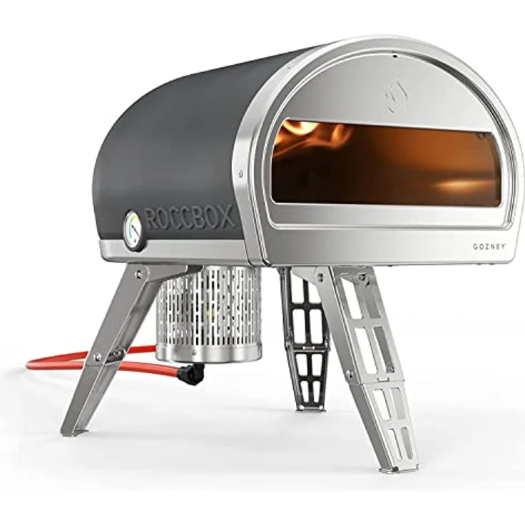Roccbox By Gozney Mobiler Outdoor Pizzaofen für Zuhause - Mit professionellem Pizzaschieber - Gas Betrieben und Steinplatte - Integriertem Thermometer und hitzebeständiger Silikonummantelung – Bild 1