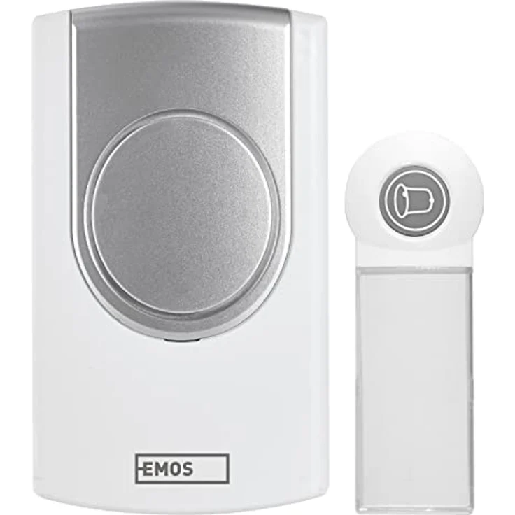 EMOS P5723 Funkklingel, Türklingel Set mit Klingelknopf und Klingel, 36 Melodien, 100m Reichweite, 75 dB, batteriebetrieben, Self-Learning, Weiß – Bild 2
