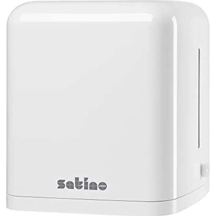 Satino by WEPA Centerfeed Handtuchrollen Spender Plus CF1, weiß, variabel einstellbarer Papierauslass für Mehrblatt- oder Einzelblatt-Entnahme