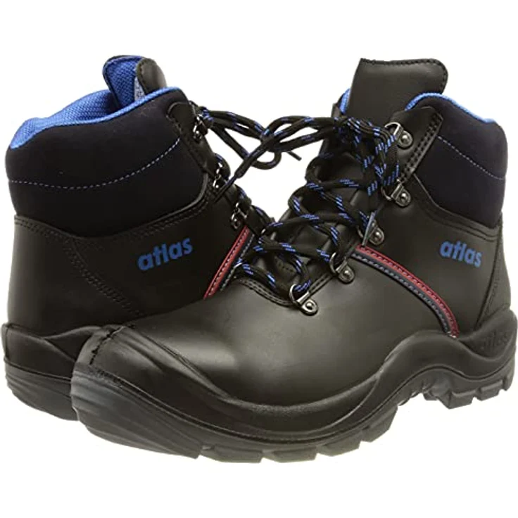Atlas Anatomic Bau 500, Knöchelhoher Sicherheitsschuh S3, Waterproof-Glattleder, Gr. 44, mit Stahlkappe und SRC-Zertifizierung – Bild 7