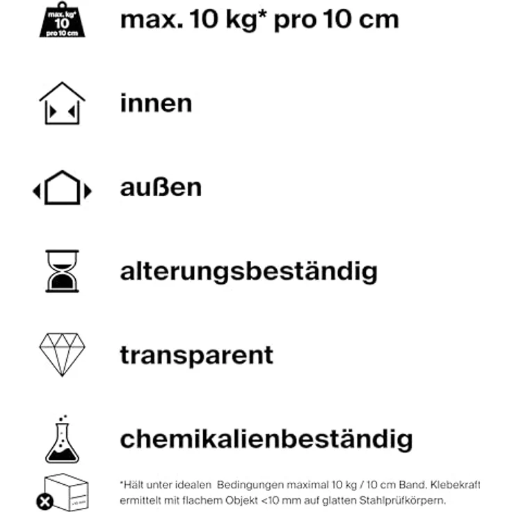 Fischer Montageband Doppelseitig zum Kleben und - Preisvergleich – Bild 3