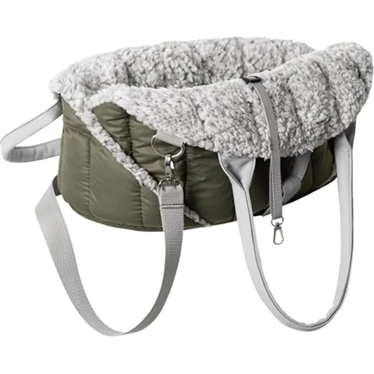 DOGGY Hundetasche Sea Shell, Tragetuch, Tragetasche, Höhenverstellbar, Oliv – Bild 4