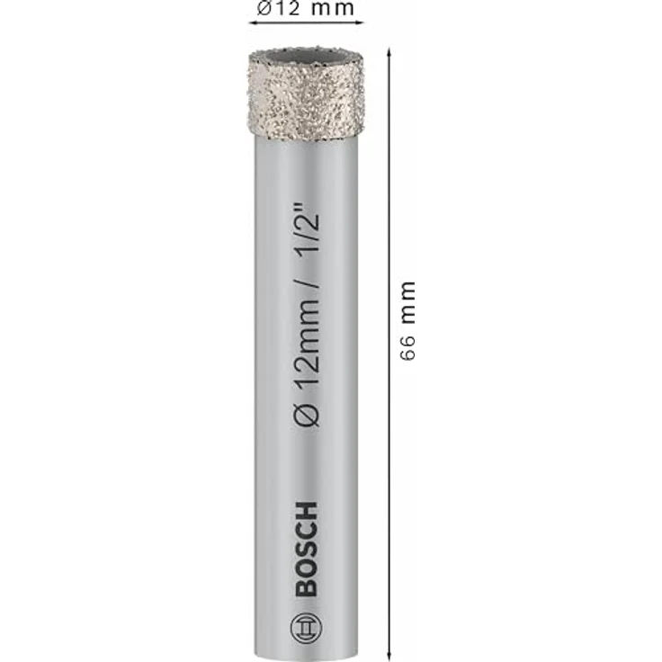 Bosch PRO Ceramic dry Bohrer, 12 x 66 mm, Diamantbesatz für harte und weiche Keramikfliesen, ohne Wasserbedarf – Bild 3