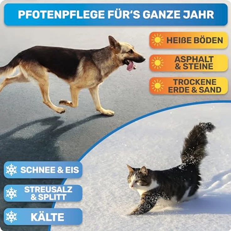 BluePet Schnelleinziehender Pfotenbalsam für Hund & Katze, 50 ml, gegen trockene, rissige Pfoten und Nasen, mit Arnika, Ringelblume & Shea, schnell einziehend ohne Fettfilm – Bild 2