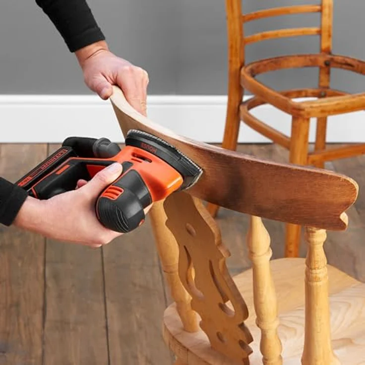 Black+Decker Akku-Dreieckschleifer Mouse (18V, mit Fingerschleif-Aufsatz, sehr kompakt - ideal für schwer zugängliche Stellen, ohne Akku und Ladegerät) BDCDS18N – Bild 4