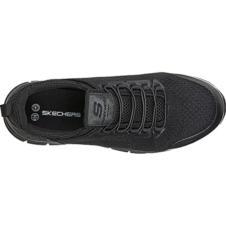Skechers Skechers Synergy Omat S1P Arbeitsschuh, rutschfest mit Aluminiumlegierung Zehenkappe, in schwarz – Bild 5