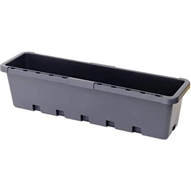 GreenLife Hochbeet / Kräuterbox 3 Stück (3er Set), anthrazit, mit integriertem Zwischenboden