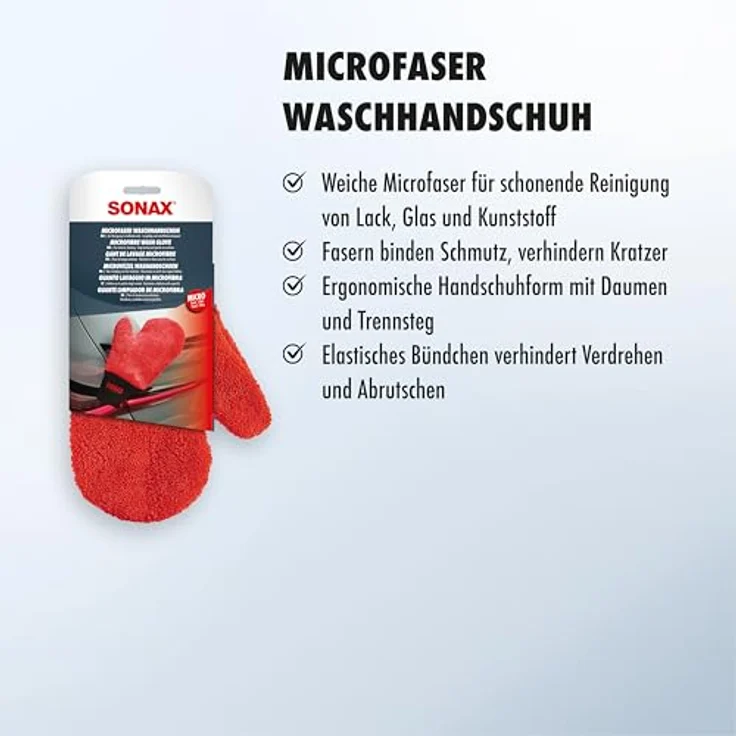 SONAX 04282000 Microfaser WaschHandschuh 57 g – Bild 4