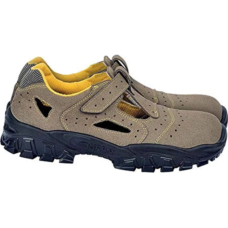 Cofra NT040-000.W37 NEW BRENTA S1 P SRC Sicherheitssandalen, antistatisch, durchtrittsicher, beige/orange, Größe 37 – Bild 1