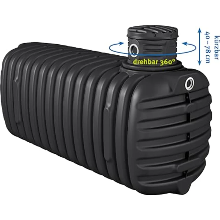 4rain Erdtank 'Promo' schwarz 4100 l inklusive Schachtverlängerung, monolithische Bauweise und 100% recycelbar – Bild 2