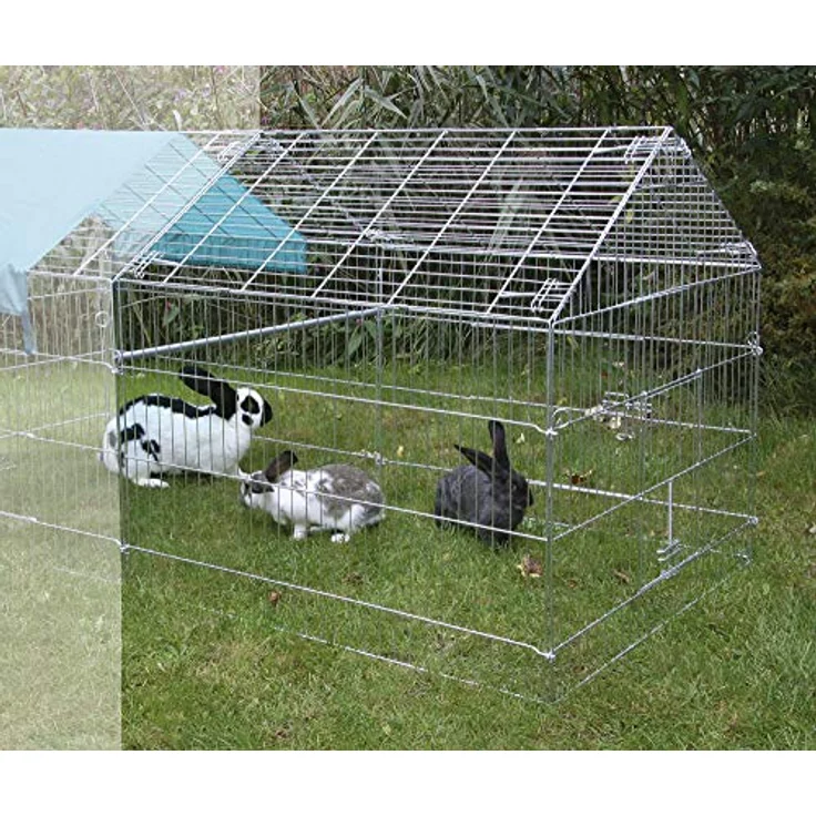 Kerbl Pet 70358 Erweiterungsset zu Freilauf- gehege 70345, 110 x 103 x 103 cm - Flexibles und langlebiges Kleintier-Gehege, hochwertige Materialien – Bild 2