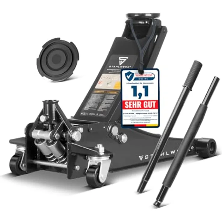 STAHLWERK Wagenheber 3 t 73-500mm, extraflacher hydraulischer Rangierwagenheber