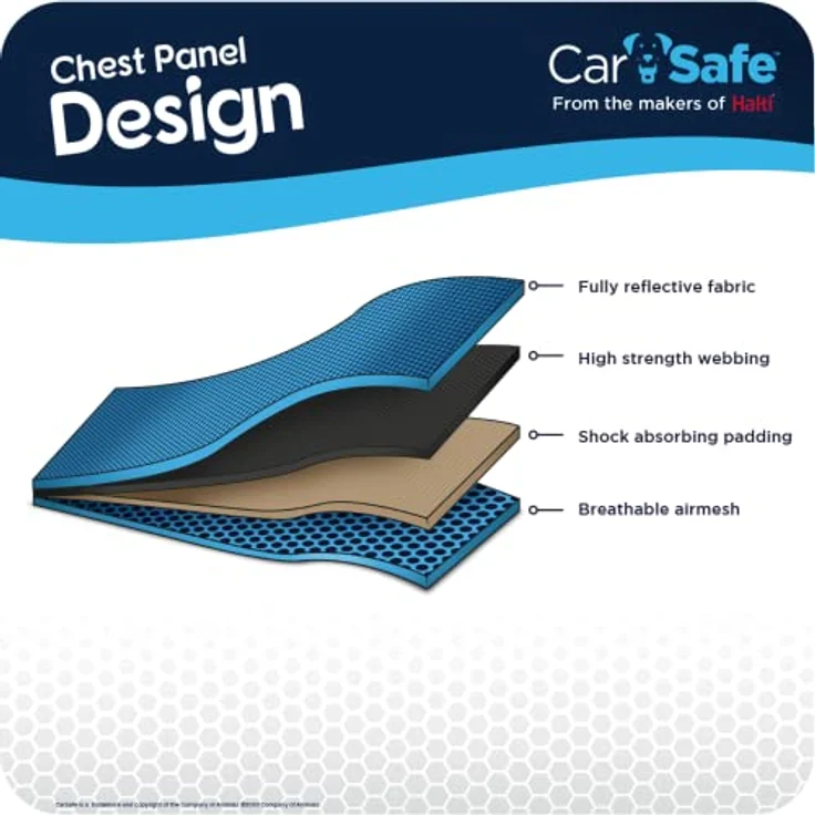 Company of Animals CarSafe Crash-getestetes Hunde Sicherheitsgeschirr, für kleine Hunde (Größe S), bis 32 kg / 70 lbs, gepolstertes Design, vollständig reflektierend, atmungsaktiv, auch für Spaziergänge geeignet – Bild 5