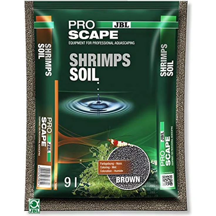 JBL ProScape ShrimpsSoil, Aquarien-Substrat für Garnelen, 9 l, braun – Bild 1