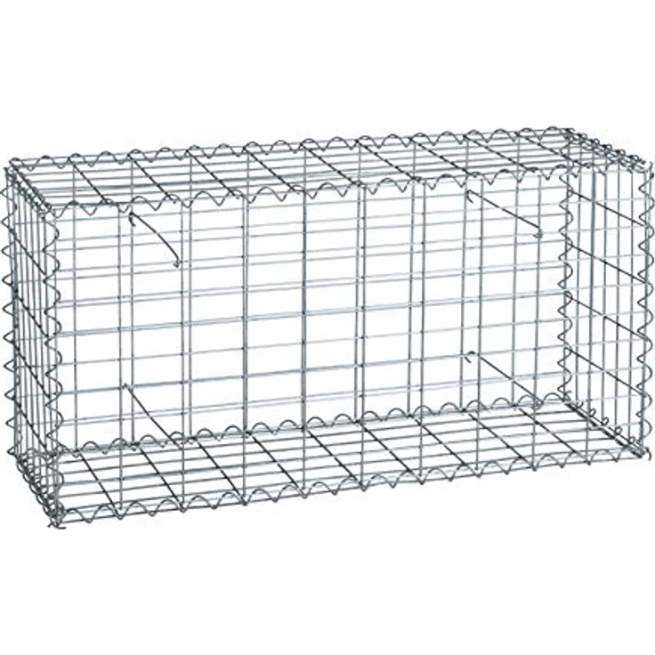 Gabione Steinkorb Steingabione 2 x 100x50x30 cm Drahtkorb Mauer Sichtschutz Zaun – Bild 3