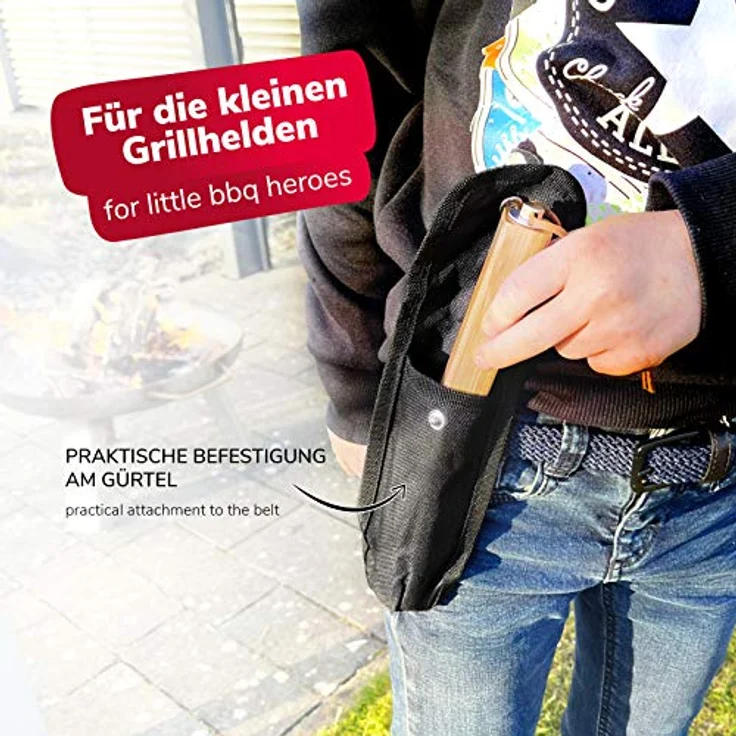 bremermann Teleskop-Grillgabel 2er Set, ausziehbar aus Edelstahl und Bambus, inkl. Tasche für sichere Handhabung am Lagerfeuer – Bild 5