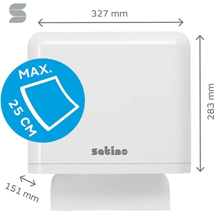 Satino by WEPA Papierhandtuchspender PT3, PT4 & H3 für Z Falz & V Falz, Made in Germany, mit Füllstandsanzeige, 28,3 cm hoch, ideal für Gewerbe & Industrie – Bild 2