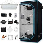 PlantiGrow Gewächshaus, schwarz, hochwertiges Material für optimale Pflanzenbedingungen