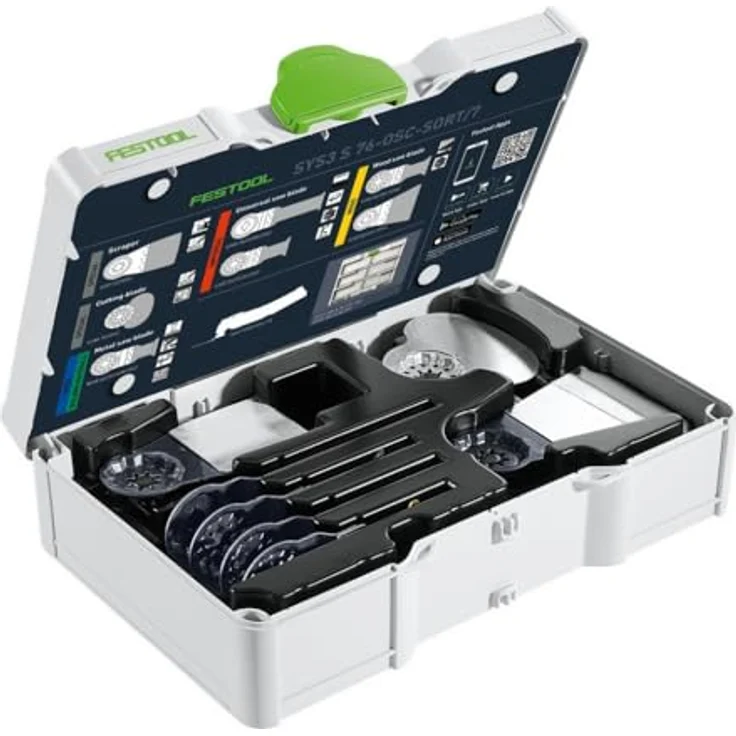 Festool Oszillierer-Sägeblatt-Set SYS3 S 76-OSC-SORT/7, vielseitig einsetzbar für Holz, Metall und Kunststoff, modular im Systainer³ S – Bild 3