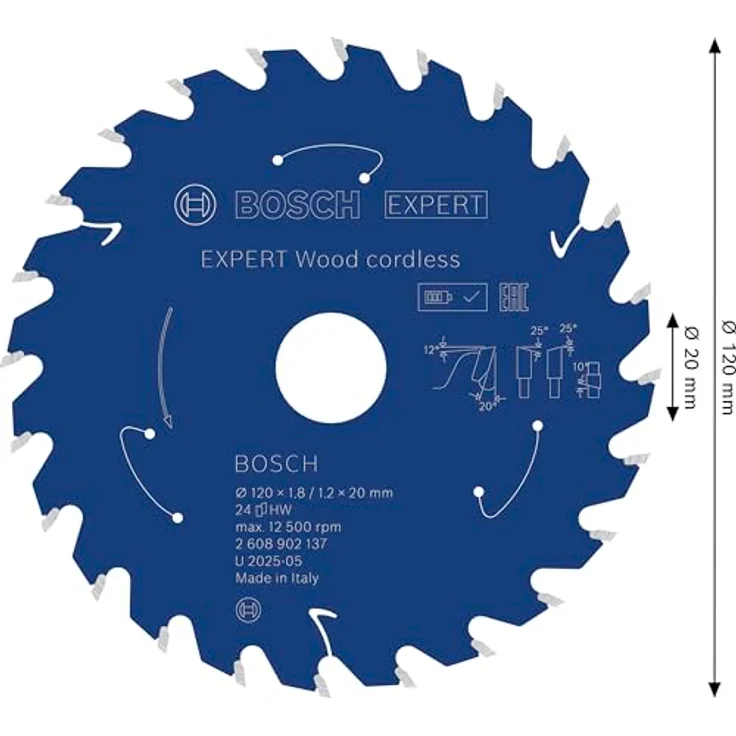 Bosch EXPERT Wood Cordless Kreissägeblatt, 120 mm, langlebig, robust für Weichholz und Hartholz – Bild 3