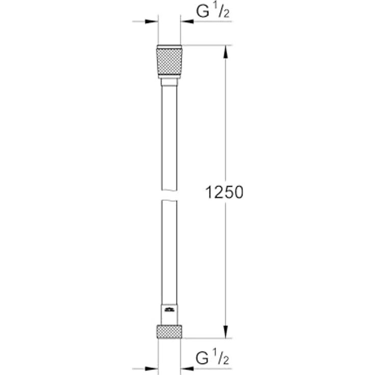 GROHE Silverflex Duschschlauch, knickfest und druckbeständig, 1,25m, goldfarben, universeller Anschluss ohne Dichtungsringe, Modell 28362GL1 – Bild 5