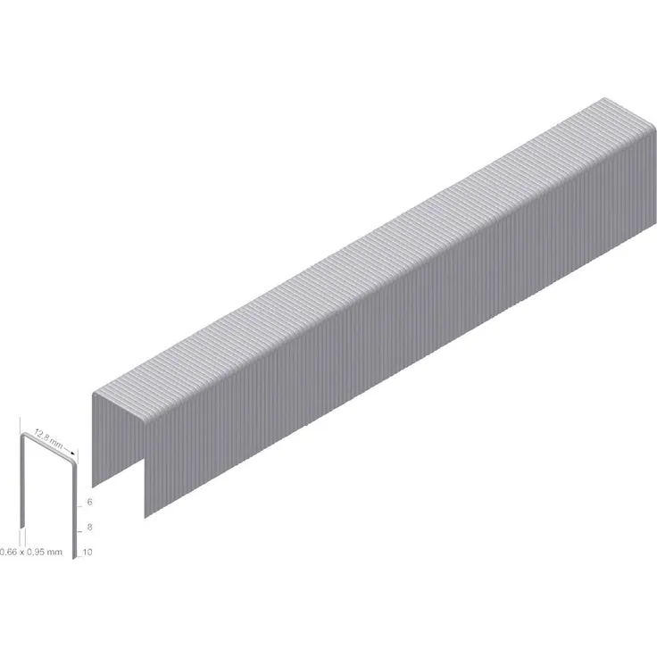 Prebena A08CNK Heftklammern Typ A, 10.000 Stück, verzinkt, Abmessungen 8mm x 12.8mm