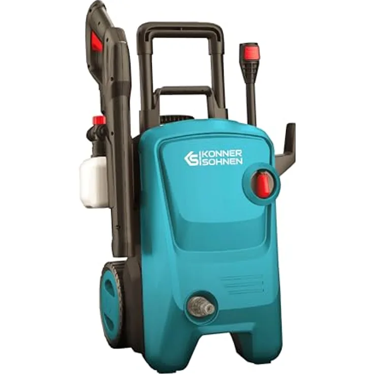 Könner & Söhnen Hochdruckreiniger KS PW145V, max. Druck 145 bar, mit Teleskopgriff, Auto-Start/Stopp-System und Schlauchtrommel
