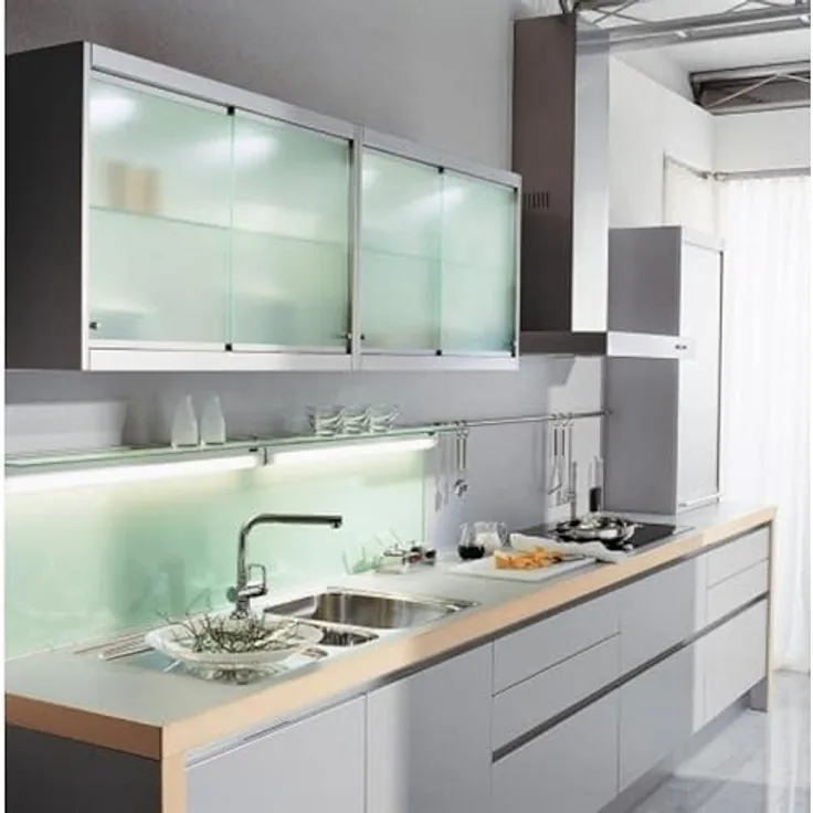 HAWA Clipo 16 GPK IS Schiebetürbeschlag für 2 Glasschiebetür 1000x1400mm (Innenfront), bis 16kg, mit ruhigem Lauf und Werkzeugloser Montage, silber