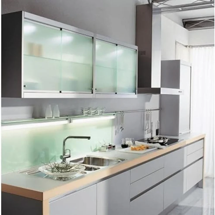 HAWA Clipo 16 GPK IS Schiebetürbeschlag für 2 Glasschiebetür 1000x1400mm (Innenfront), bis 16kg, mit ruhigem Lauf und Werkzeugloser Montage, silber – Bild 1