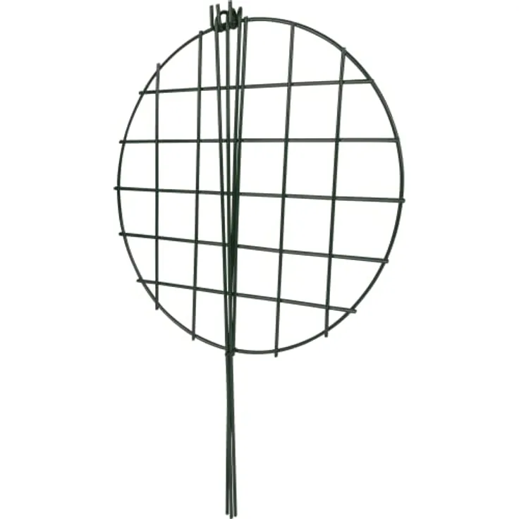 Windhager Blumen Stützgitter, Pflanzenstütze, Rankhilfe, Blumenstütze, Gitterspalier, Rankgitter, Ø35 x 60cm, grün, 07280