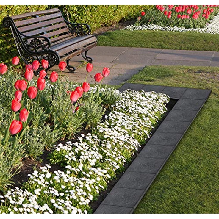Gartentrittplatte 30x30cm Graphit Trittstein Gartenwegplatte Bodenplatte Deko – Bild 5