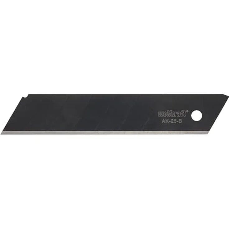 Wolfcraft 4209000 Pro-Sharp Abbrechklingen, 25 mm schwarz, 5 Stück, extrascharf aus Carbonstahl mit 30% besserer Schneidleistung – Bild 2