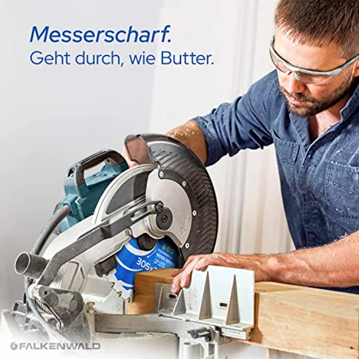 FALKENWALD® Sägeblatt 305x30 für Holz Kappsäge, kompatibel mit Bosch GCM 12 GDL, 28 Hartmetallzähne für schnelle Schnitte, ideal für Hart- und Weichholz – Bild 5